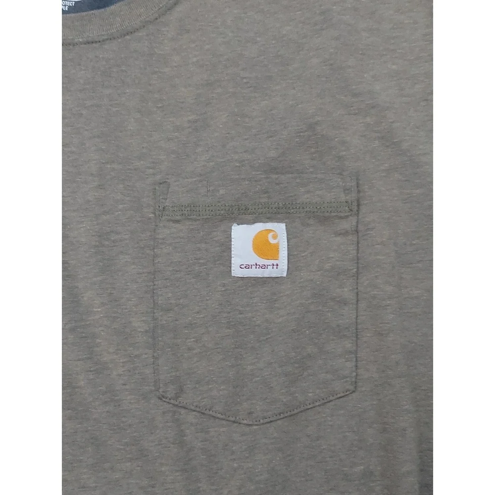Lot of 2 Carhartt Shirt Mens 2XL Red Brown Long Sleeve Force Loose Relaxed READ
